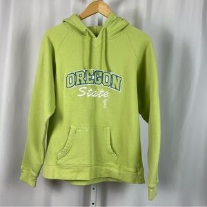 Champion Sport Stretch XL Oregon State OSU Lime Green Hoodie Hooded Distressed